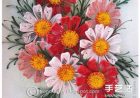 漂亮花朵图案衍纸画的制作方法过程图解 -  www.shouyihuo.com