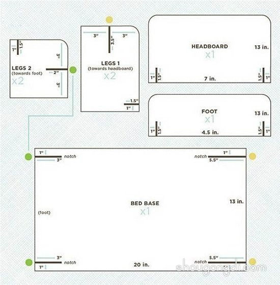 废纸箱利用DIY 手工制作好玩的儿童玩具床 - www.shougongdi.com