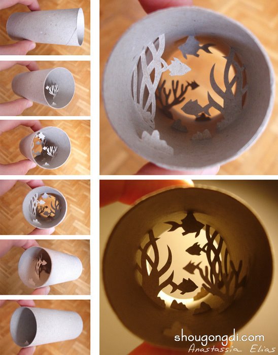 卷纸筒创意DIY：展现卷纸筒里的微观世界 - www.shougongdi.com