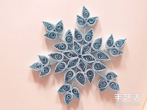 手工衍纸雪花教程 美丽卷纸雪花的做法图解 - www.shouyihuo.com
